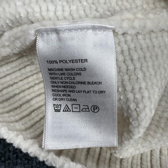 Tommy Bahama Sweater Womens Small Ivory Pullover Soft Solid Knit Polyester Cozy - Picture 10 of 12